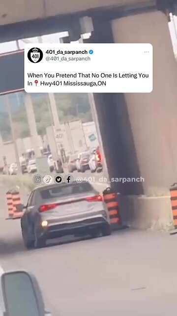 Funny Driver On Highway