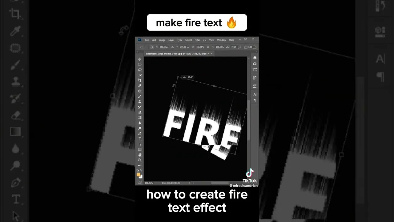 Fire Text Effect in Photoshop