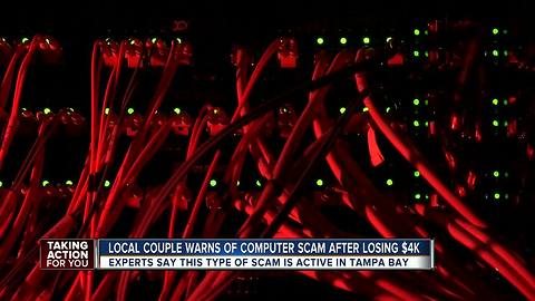 Local couple warns of computer scam after losing $4k