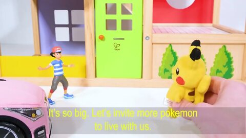 149 4Pokemon get a New House Toy Learning Video! Reading Video for Kids =)