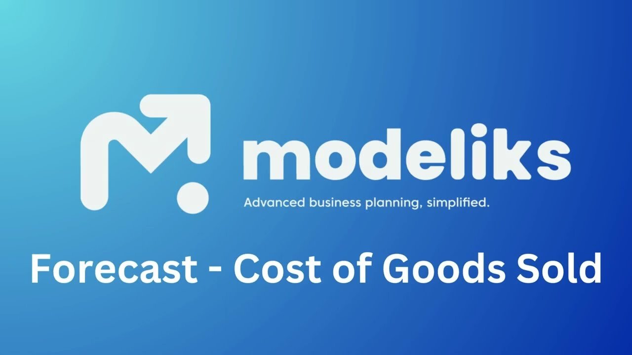 Unleashing the Power of COGS Forecasting in Modeliks! | Step-by-Step Tutorial