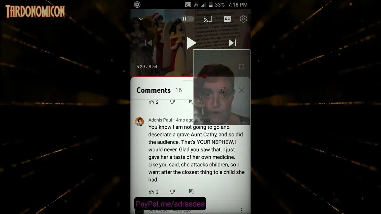 2022 02 20 12 Adonis Paul deletes his crimes send a man to urinate on my brother's grave Kathy hel