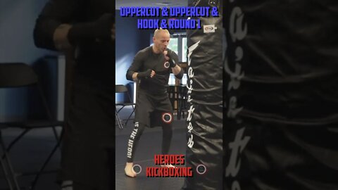 Heroes Training Center | Kickboxing "How To Double Up" Uppercut & Uppercut & Hook & Round 1 #Shorts