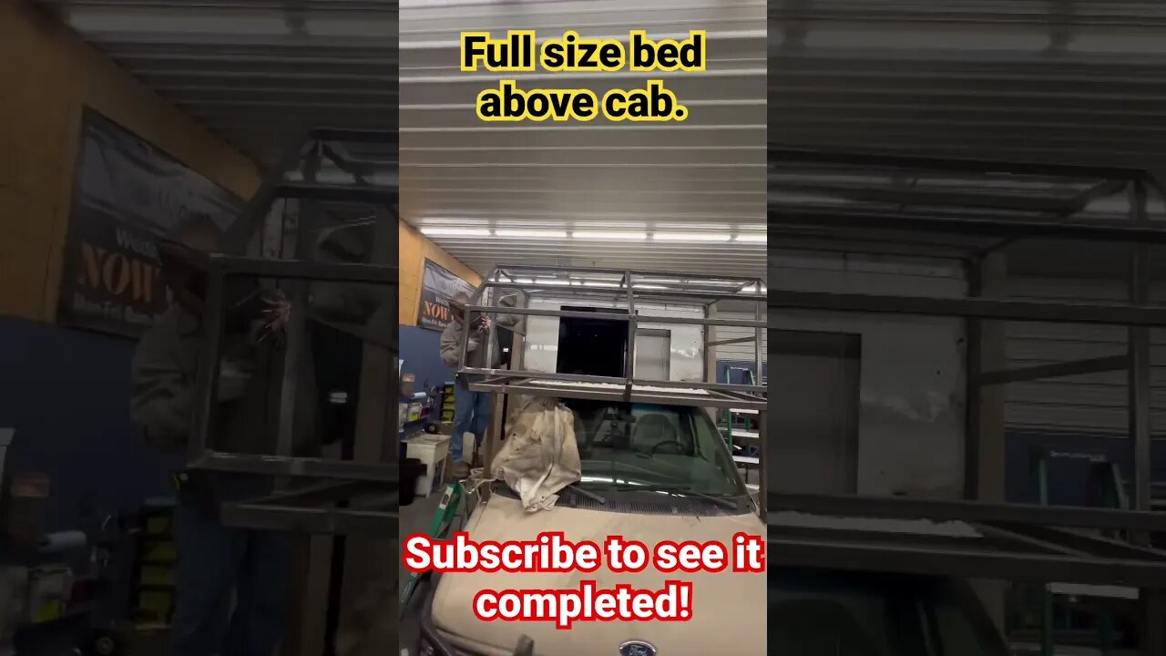 DIY: BED over cab of a BOXTRUCK conversion. #shorts