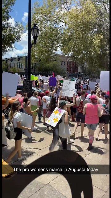 Pro-women’s protesters in Augusta, Georgia hit the streets to make their voices heard