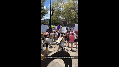 Pro-women’s protesters in Augusta, Georgia hit the streets to make their voices heard