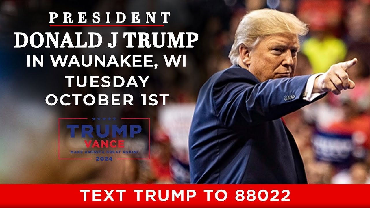 LIVE: President Trump Gives Remarks in Waunakee, Wisconsin - 10/1/24