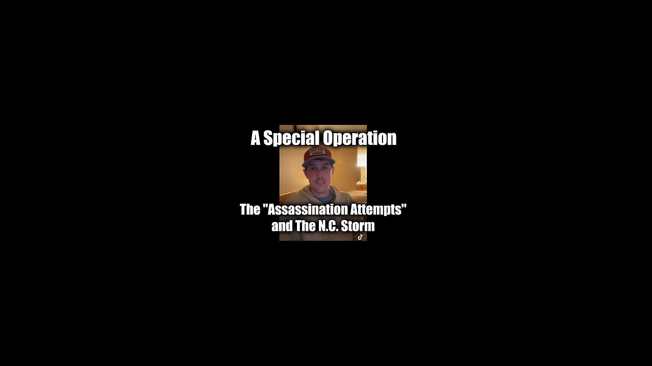 Derek Johnson a Special Operation - the "Assassination Attempts" and The N.C. Storm