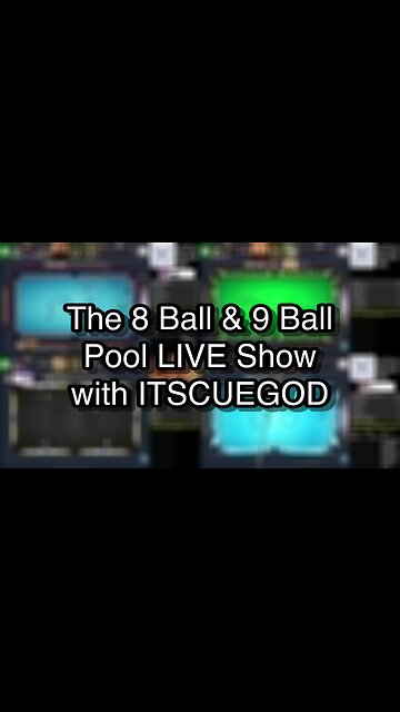 The 8 Ball & 9 Ball Pool LIVE Show with ITSCUEGOD