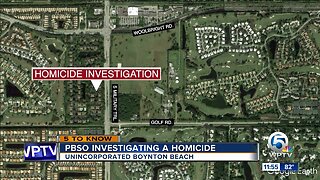 Homicide investigated in western Boynton Beach