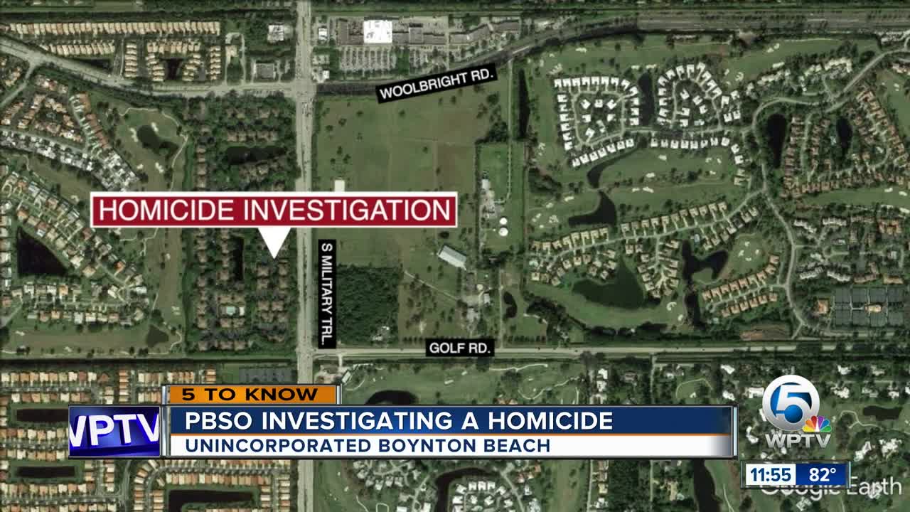 Homicide investigated in western Boynton Beach