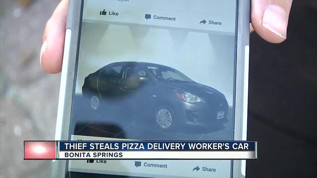 Pizza Driver Reports Stolen car