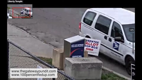 Video Shows Another Postal Vehicle In Detroit...Dumping A Stack Of Ballots In Dropbox!