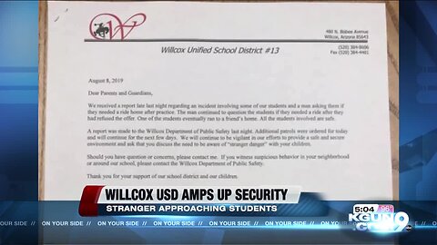 Extra patrols at Willcox USD after man asks students if they need a ride