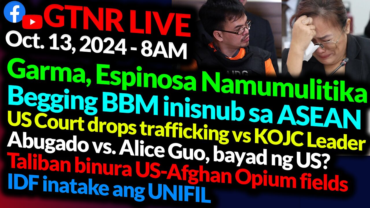 Garma, Espinosa Namumulitika? US Court Binasura Kaso ng KOJC Leader GTNR with Ka Mentong and Ka Ado