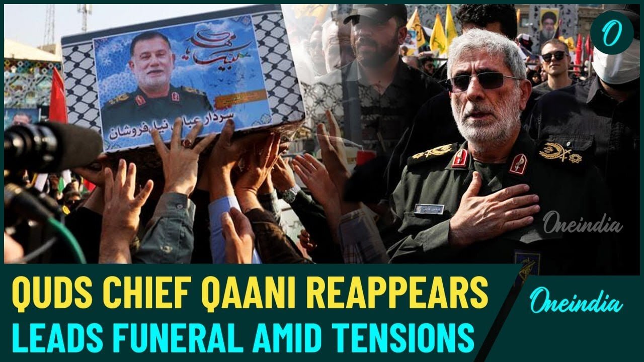 Quds Chief Qaani Shatters Death Rumors, Leads Tehran in Funeral for Slain General Amid Tensions