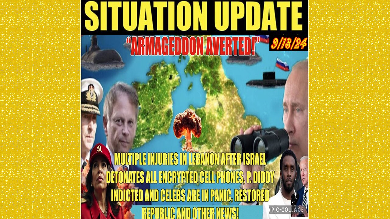 SITUATION UPDATE 9/18/24 - No way out, Armageddon Averted, Vt Intel