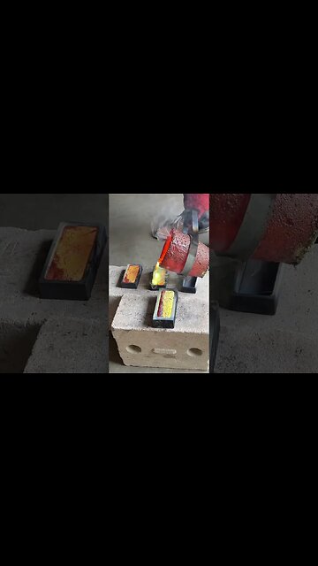 🔥Nice Pouring #brass Coins & Ingots #devilforge #melting #metalcasting #belgium