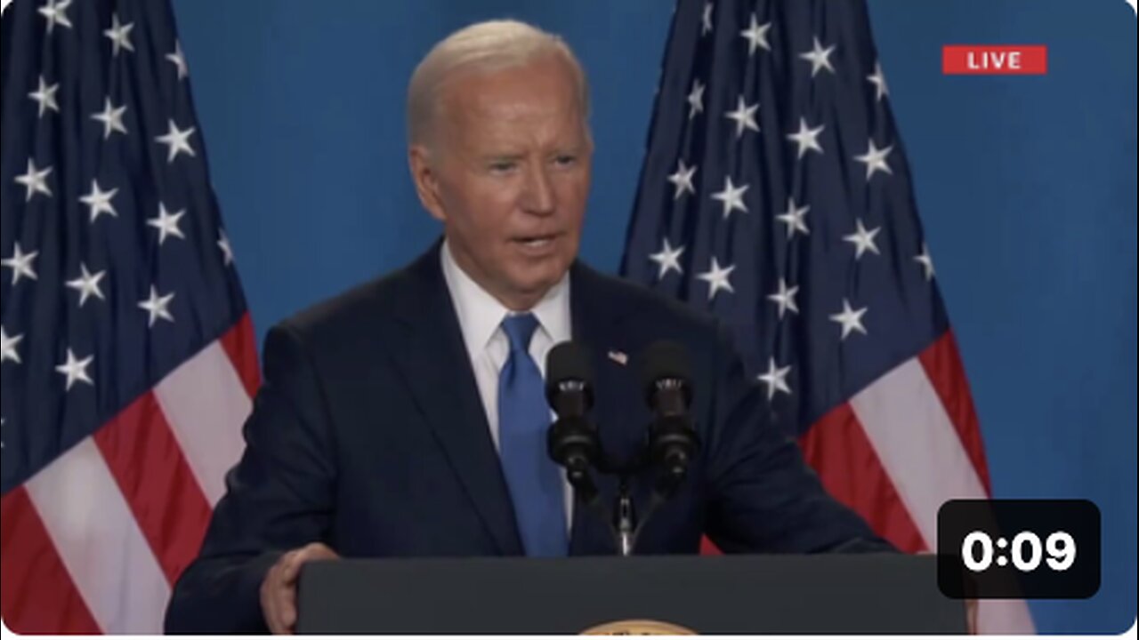 Biden Praises 'Vice President Trump' During Rambling Post-NATO Presser