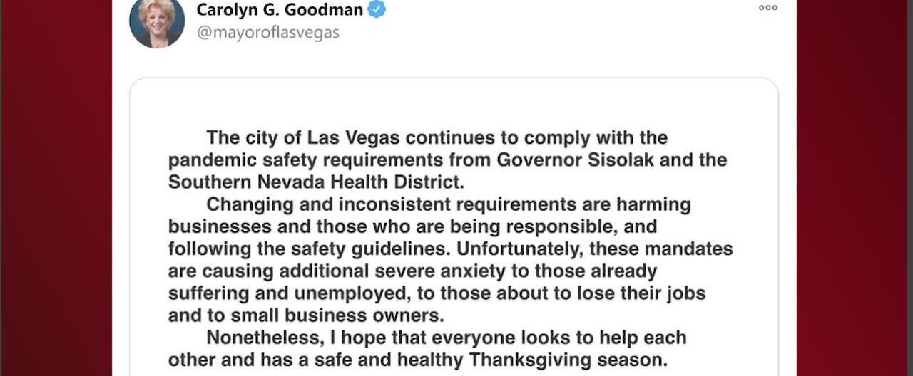 Las Vegas mayor disagrees with Nevada governor