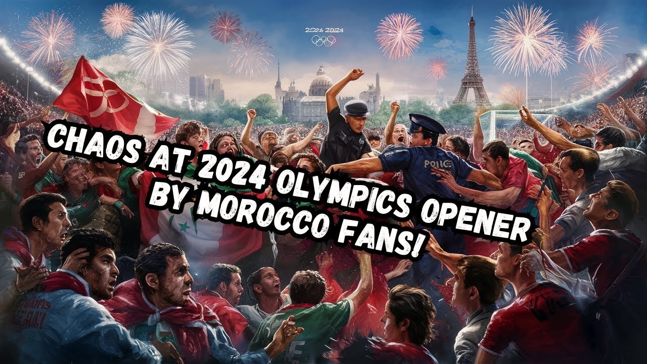 Chaos at 2024 Olympics Opener by Morocco Fans!