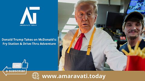 Donald Trump Takes on McDonald's Fry Station & Drive Thru Adventure | Amaravati Today