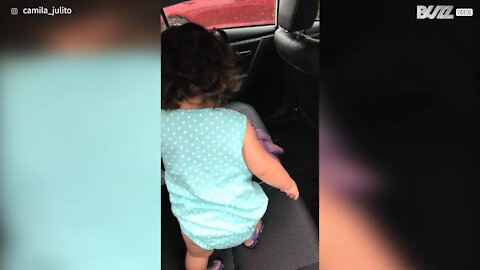 Toddler's single-minded attitude lets her down