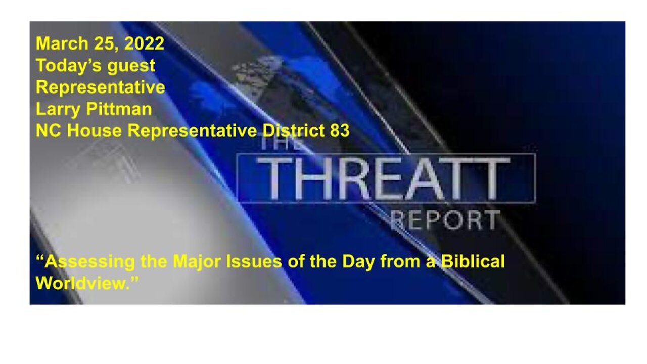 Our Guest Rep. Larry Pittman District 83