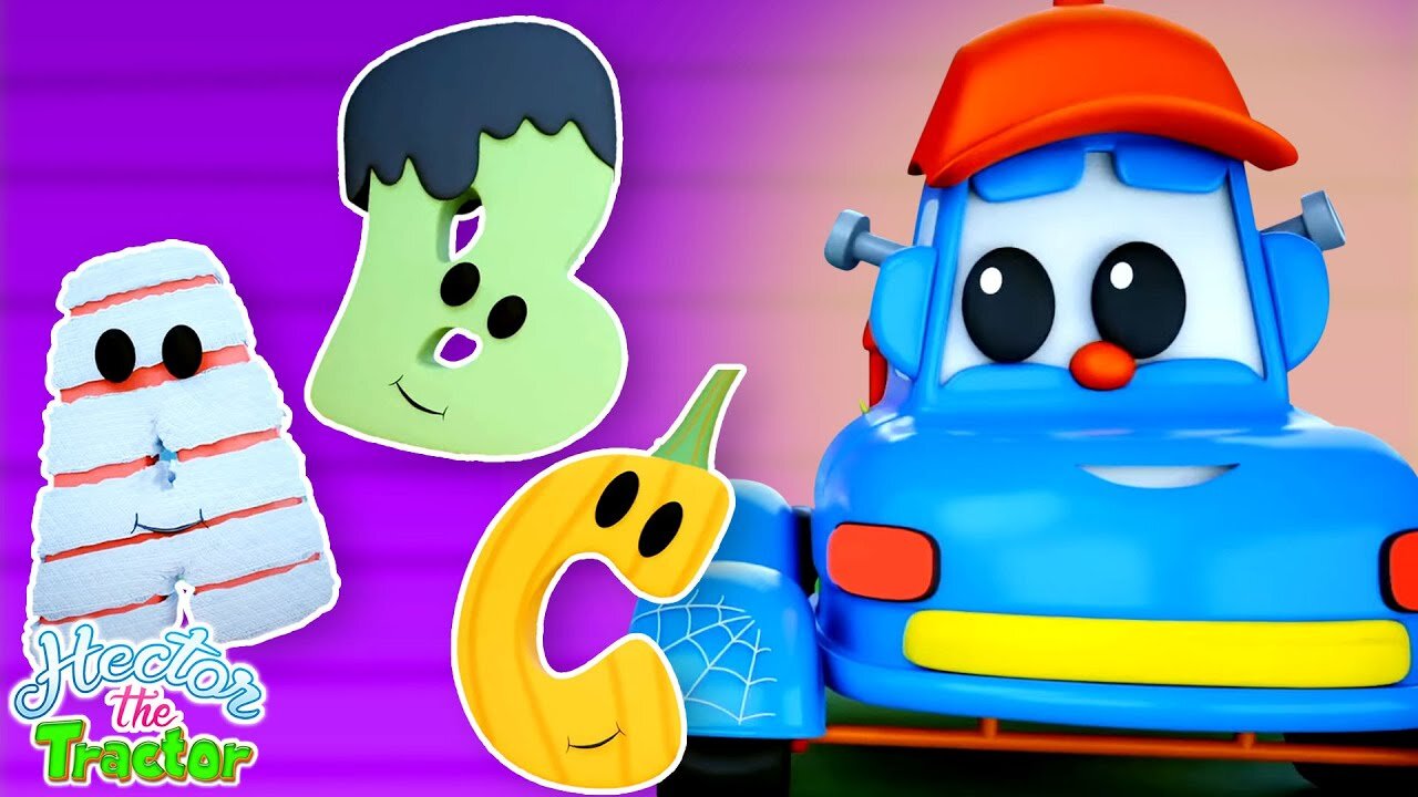 Let's Learn Halloween ABC on Wheels with Hector the Tractor