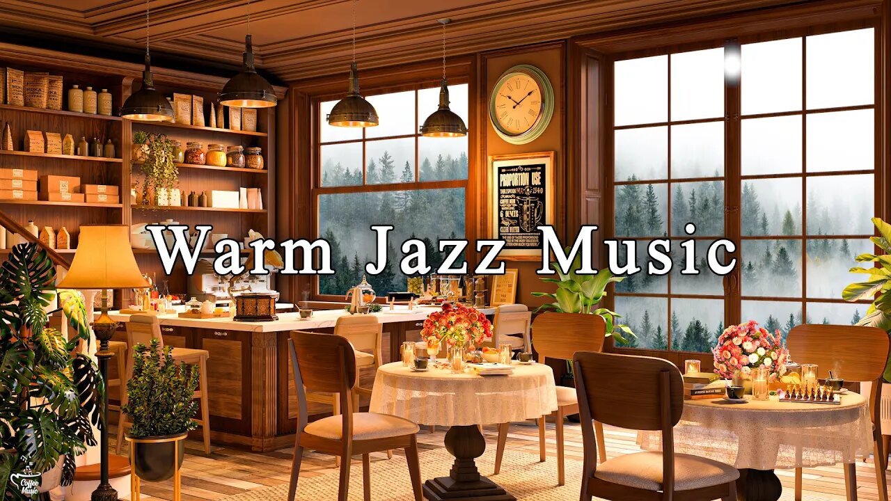 Warm Jazz Music & Cozy Coffee Shop Ambience ☕ Relaxing Jazz Instrumental Music to Relax, Study, Work