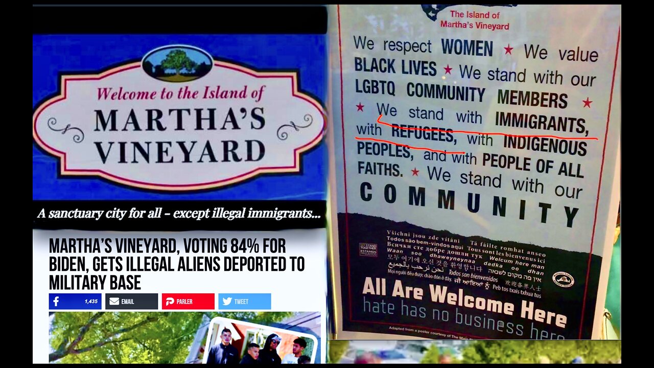 Marthas Vineyard Deport Illegal Aliens Exposing Racist Democrats Biden Obama Kamala Harris Hypocrisy