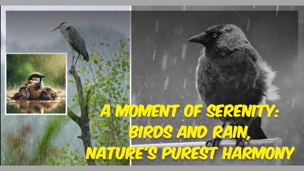 A Moment of Serenity: Birds and Rain, Nature's Purest Harmony