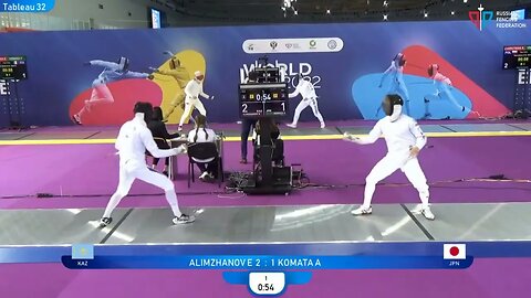 Epee Fencing - Slow motion remise to score! | Alimzhanov E vs Komata A