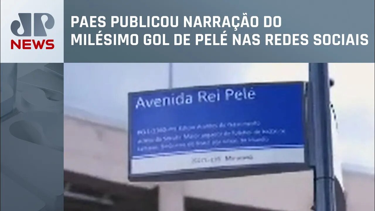 Prefeitura do Rio de Janeiro instala as placas da Avenida Rei Pelé