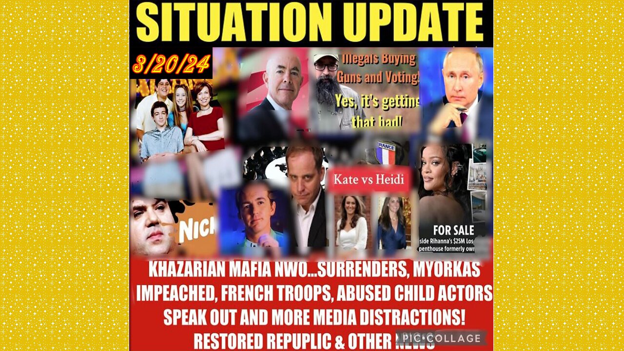 SITUATION UPDATE 3/20/24 - Child Trafficking/Sra/Mk Ultra, Gcr/Judy Byington Update, Us Republic