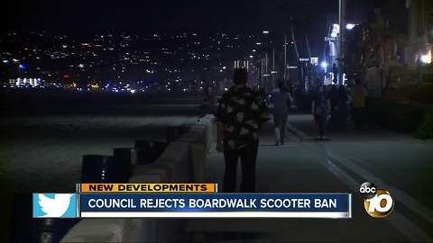 Council rejects boardwalk scooter ban