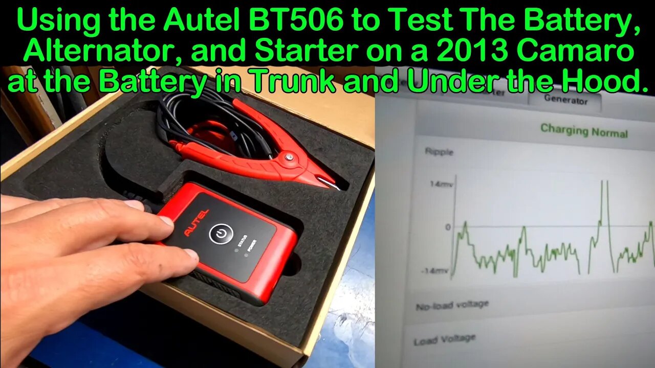 Can you Test a Car Battery that is in the Trunk from under the hood using a Autel BT506 Tester.