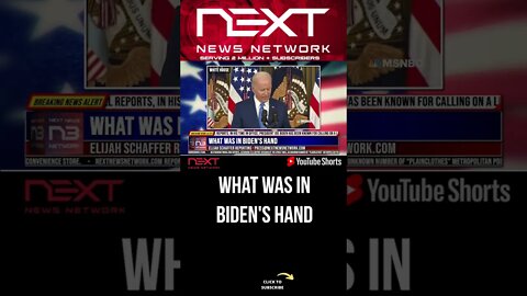 What Was In Biden's Hand #shorts