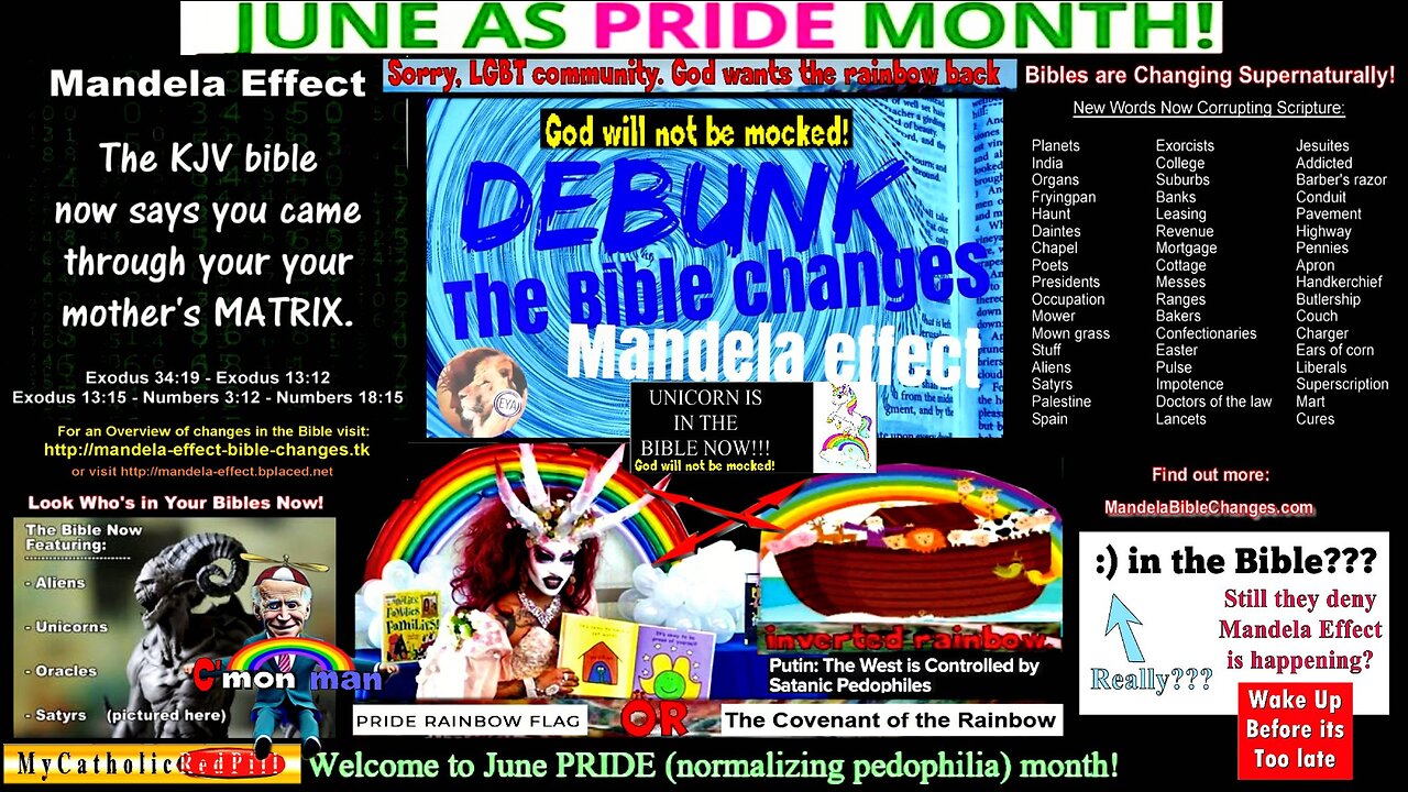 The KJV Bible is Satanically Changing (Rerun 2021) - Mandela Effect, Bible Changes (See links)