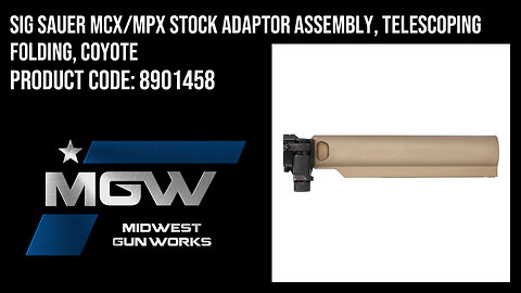 Sig Sauer MCX/MPX Stock Adaptor Assembly, Telescoping Folding, Coyote - 8901458