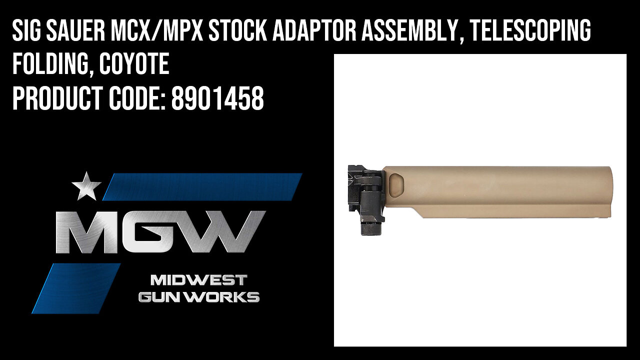 Sig Sauer MCX/MPX Stock Adaptor Assembly, Telescoping Folding, Coyote - 8901458