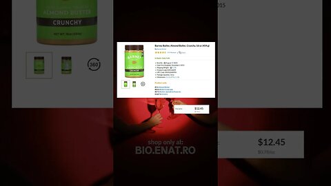 Barney Butter, Almond Butter, Crunchy, 16 oz 454 g