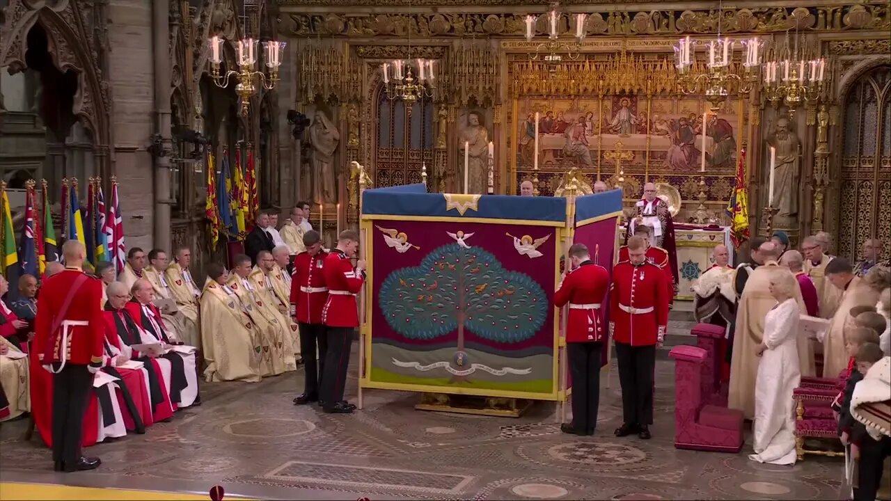 The Champions League anthem in Coronation of King Charles III and Queen Camilla at Westminster Abbey