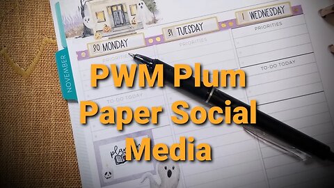 Plan With Me Plum Paper Discbound Social Media- Oct. 30- Nov. 5, 2023