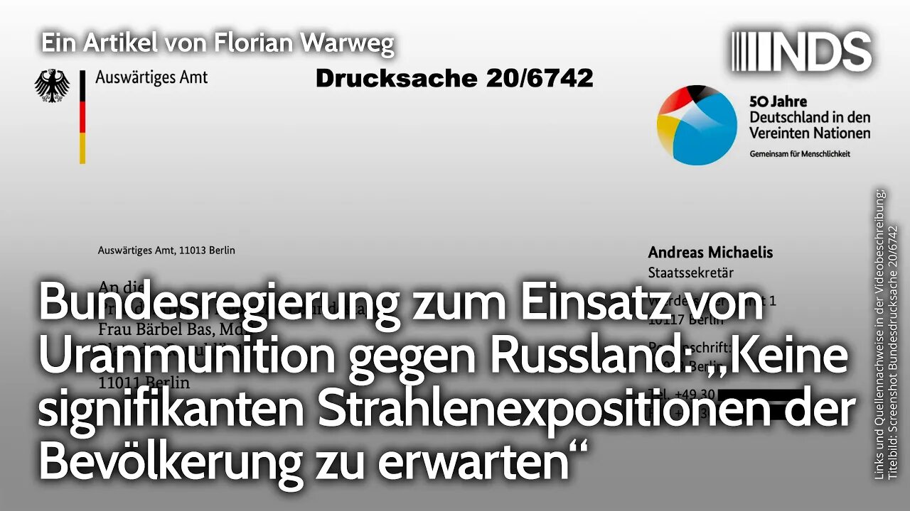 Bundesregierung zu Uranmunition-Einsatz gegen Russland: Keine signifikanten Strahlenexpositionen