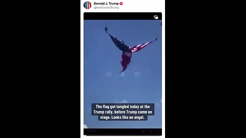 Flag at DJT Rally just before shooting.