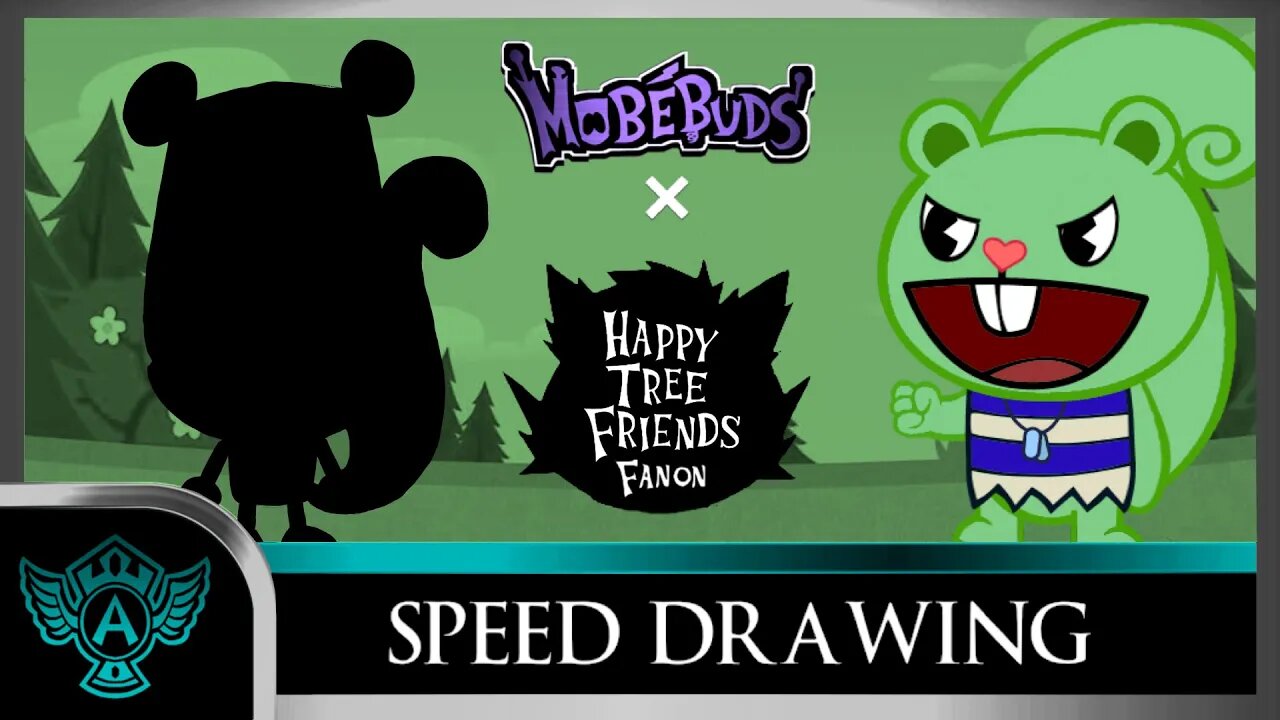 Speed Drawing: Happy Tree Friends Fanon - Tanky | Mobebuds Style