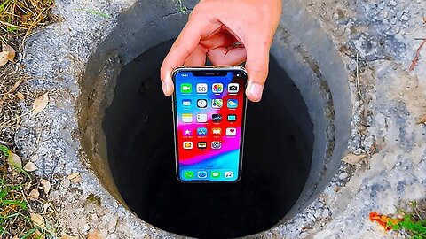 Dropping an iPhone 11 Pro Down a Hole