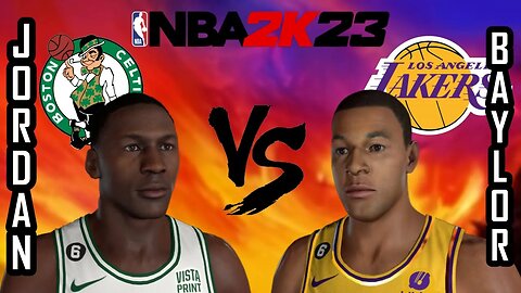 Jordan vs Baylor - Celtics vs Lakers - MyLeague: All-Time Legends - Game 2 - #NBA2K23