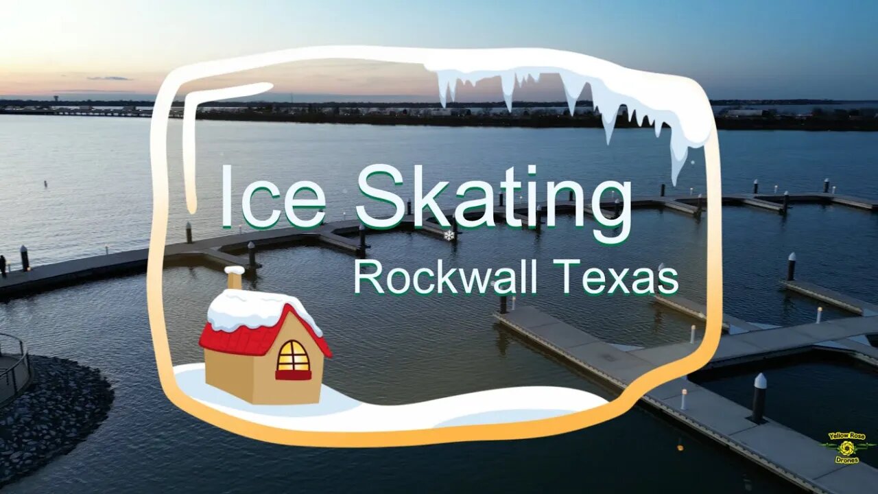 Ice Skating After Sunset in Rockwall Tx #icerink #skating #christmas